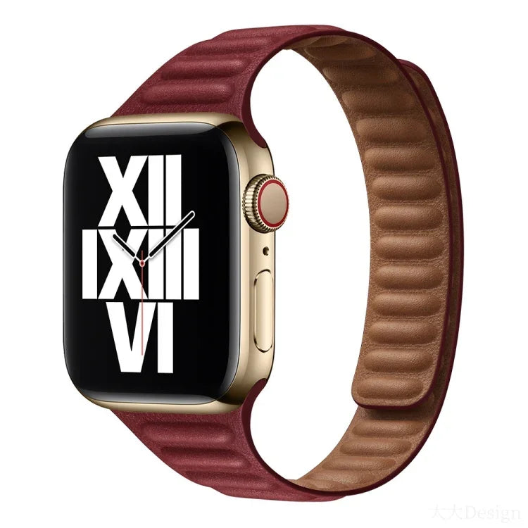 Slimming Loop Magnetic Replacement Watchband For Apple Watch Series, 7 41mm / 6&SE&5&4 40mm / 3&2&1 38mm, 7 45mm / 6&SE&5&4 44mm / 3&2&1 42mm