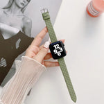 สายรัดนาฬิกาแบบเปลี่ยนได้หนังลายตาราง สำหรับ Apple Watch Series, 7 41mm/6&SE&5&4 40mm/3&2&1 38mm, 7 45mm/6&SE&5&4 44mm/3&2&1 42mm