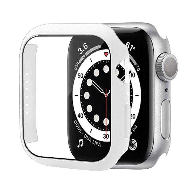 เคสป้องกัน PC กันกระแทกพร้อมฟิล์มกระจกนิรภัย สำหรับ Apple Watch Series 9 / 8 / 7 ขนาด 41mm และ 45mm, Series 8 / 7 ขนาด 41mm