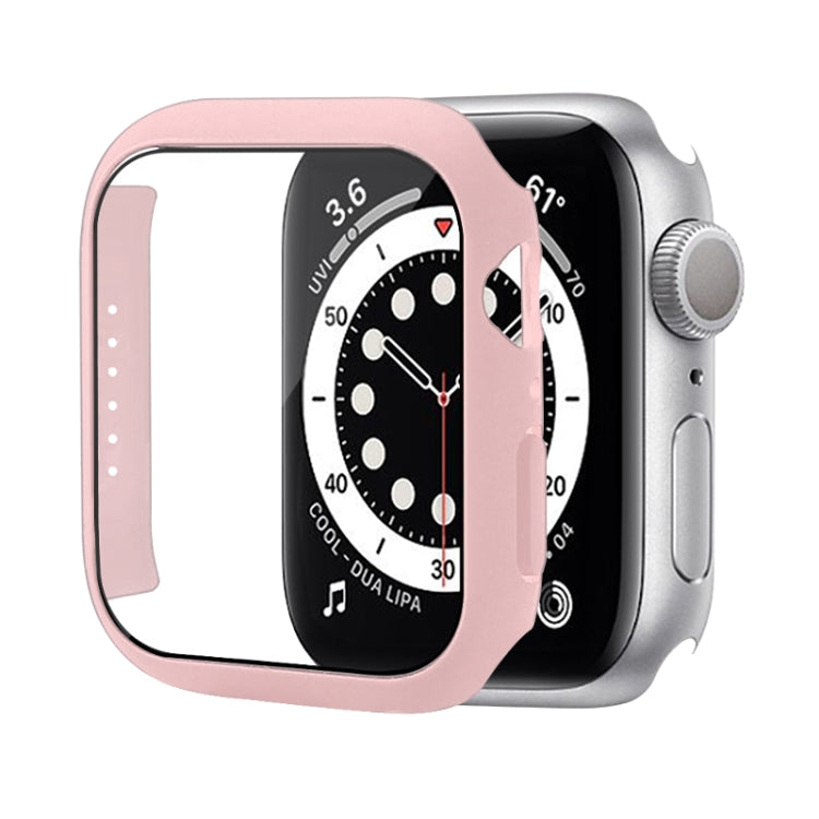 เคสป้องกัน PC กันกระแทกพร้อมฟิล์มกระจกนิรภัย สำหรับ Apple Watch Series 9 / 8 / 7 ขนาด 41mm และ 45mm, Series 8 / 7 ขนาด 41mm