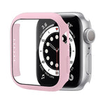 เคสป้องกัน PC กันกระแทกพร้อมฟิล์มกระจกนิรภัย สำหรับ Apple Watch Series 9 / 8 / 7 ขนาด 41mm และ 45mm, Series 8 / 7 ขนาด 41mm