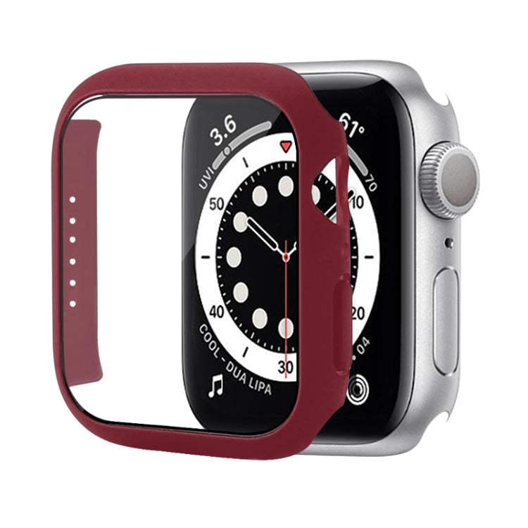 เคสป้องกัน PC กันกระแทกพร้อมฟิล์มกระจกนิรภัย สำหรับ Apple Watch Series 9 / 8 / 7 ขนาด 41mm และ 45mm, Series 8 / 7 ขนาด 41mm