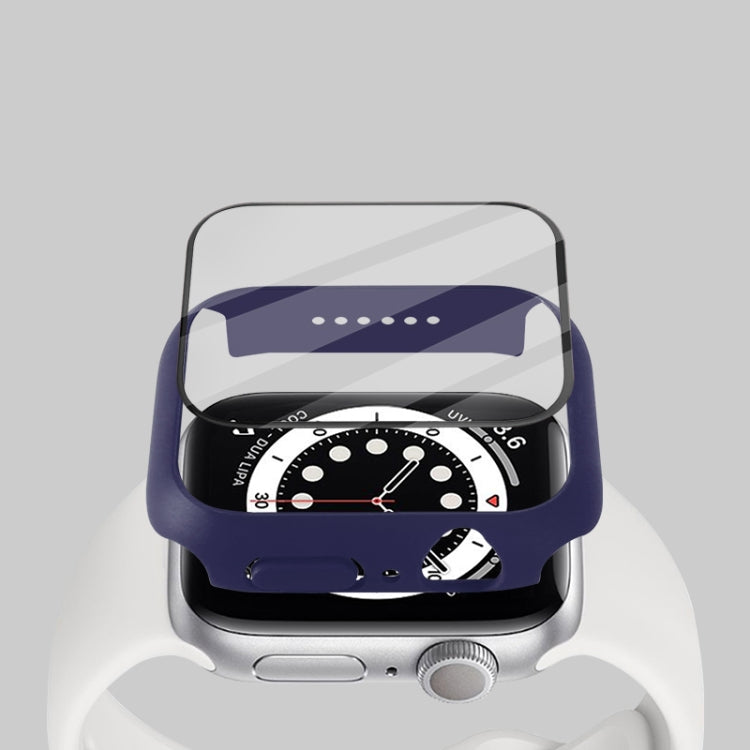 เคสป้องกัน PC กันกระแทกพร้อมฟิล์มกระจกนิรภัย สำหรับ Apple Watch Series 9 / 8 / 7 ขนาด 41mm และ 45mm, Series 8 / 7 ขนาด 41mm