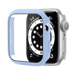 เคสป้องกัน PC กันกระแทกพร้อมฟิล์มกระจกนิรภัย สำหรับ Apple Watch Series 9 / 8 / 7 ขนาด 41mm และ 45mm, Series 8 / 7 ขนาด 41mm