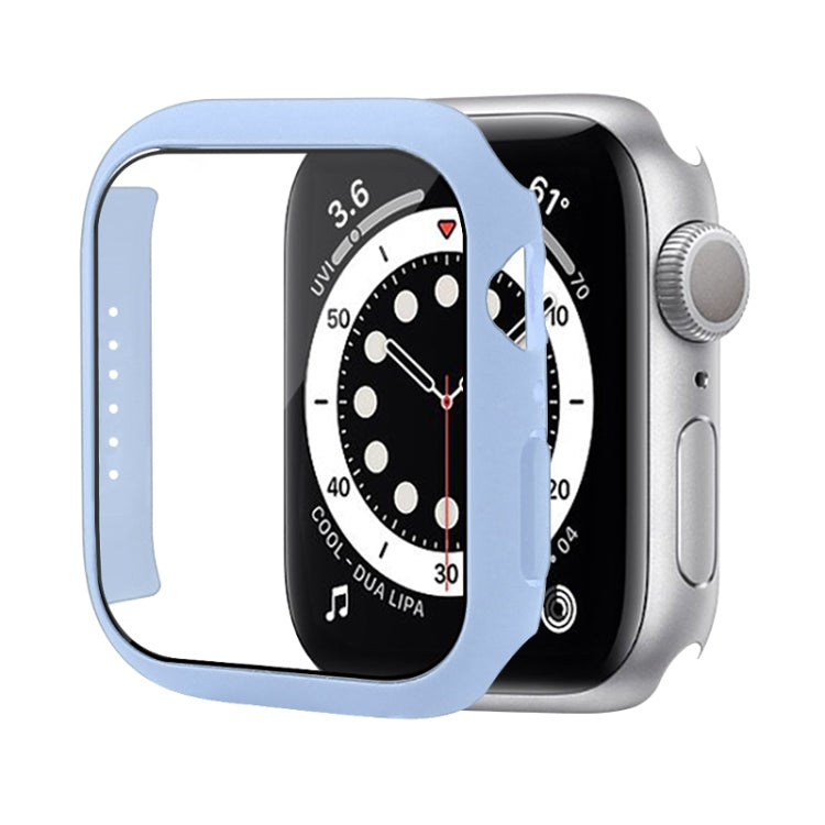 เคสป้องกัน PC กันกระแทกพร้อมฟิล์มกระจกนิรภัย สำหรับ Apple Watch Series 9 / 8 / 7 ขนาด 41mm และ 45mm, Series 8 / 7 ขนาด 41mm