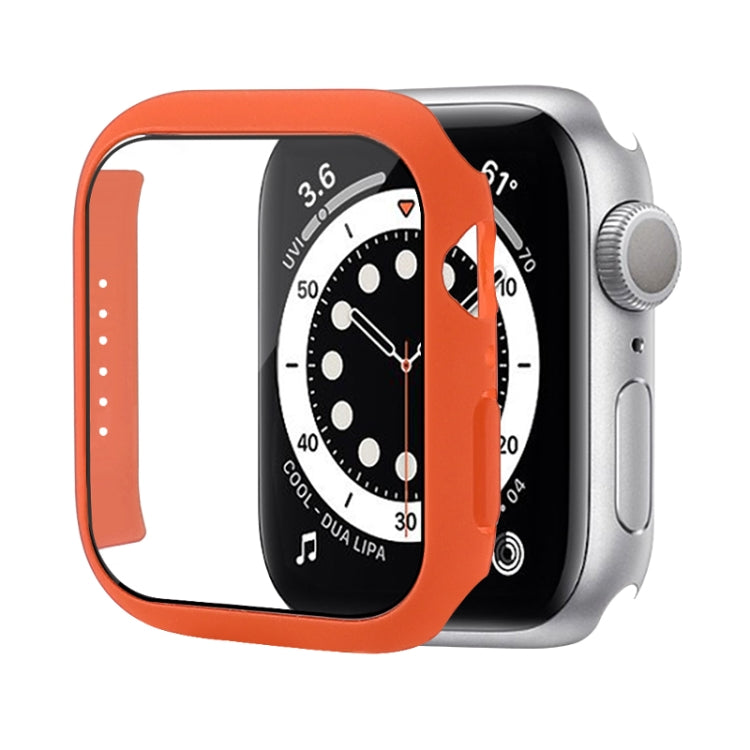 เคสป้องกัน PC กันกระแทกพร้อมฟิล์มกระจกนิรภัย สำหรับ Apple Watch Series 9 / 8 / 7 ขนาด 41mm และ 45mm, Series 8 / 7 ขนาด 41mm