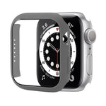 เคสป้องกัน PC กันกระแทกพร้อมฟิล์มกระจกนิรภัย สำหรับ Apple Watch Series 9 / 8 / 7 ขนาด 41mm และ 45mm, Series 8 / 7 ขนาด 41mm