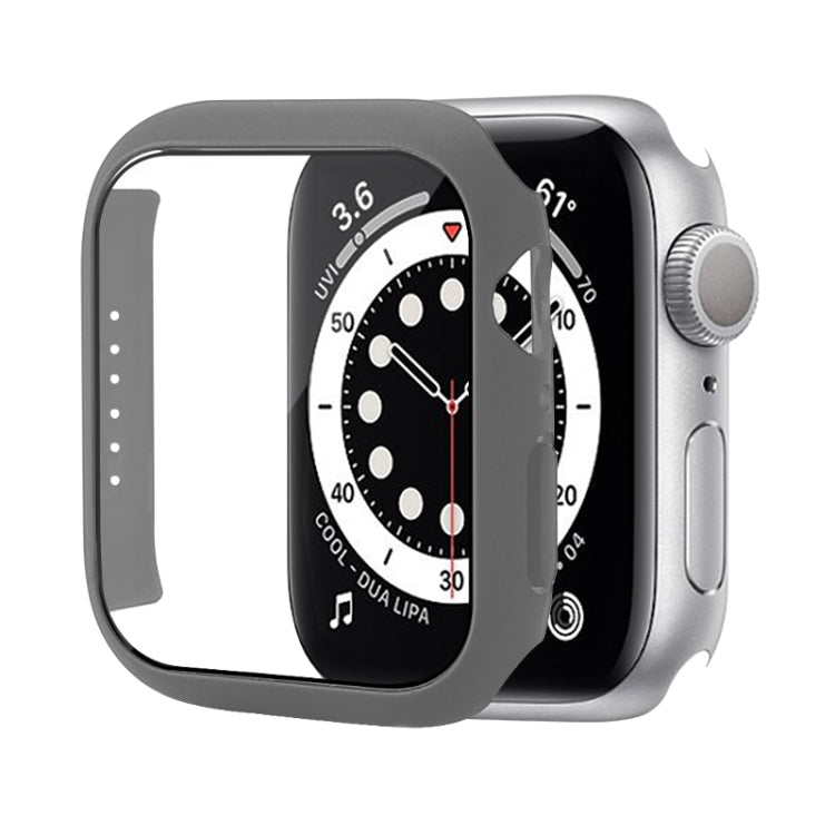 เคสป้องกัน PC กันกระแทกพร้อมฟิล์มกระจกนิรภัย สำหรับ Apple Watch Series 9 / 8 / 7 ขนาด 41mm และ 45mm, Series 8 / 7 ขนาด 41mm