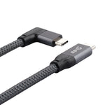 สายข้อมูล USB-C / Type-C แบบข้อศอก 100W เต็มฟังก์ชันพร้อม E-mark, 0.5 ม., 1 ม., 1.5 ม.