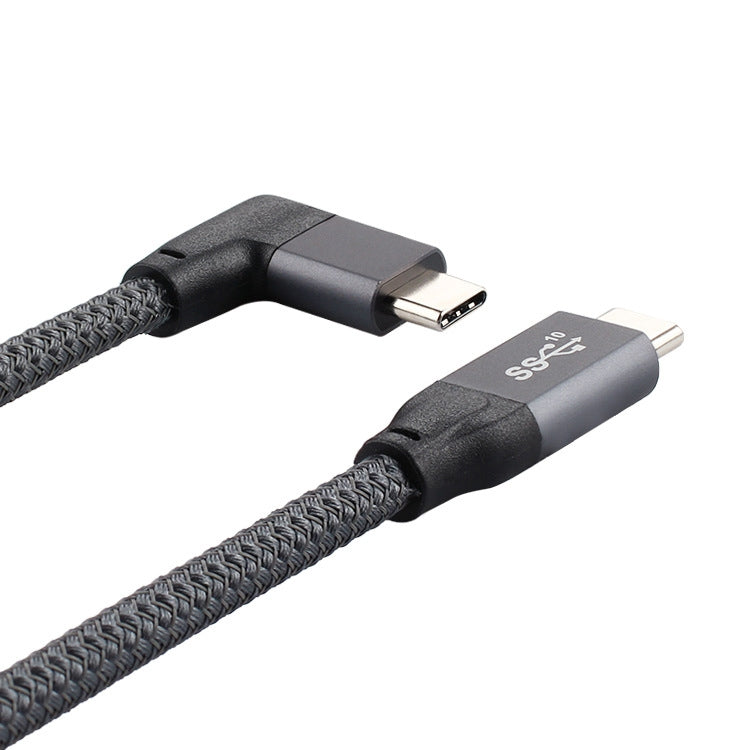 สายข้อมูล USB-C / Type-C แบบข้อศอก 100W เต็มฟังก์ชันพร้อม E-mark, 0.5 ม., 1 ม., 1.5 ม.