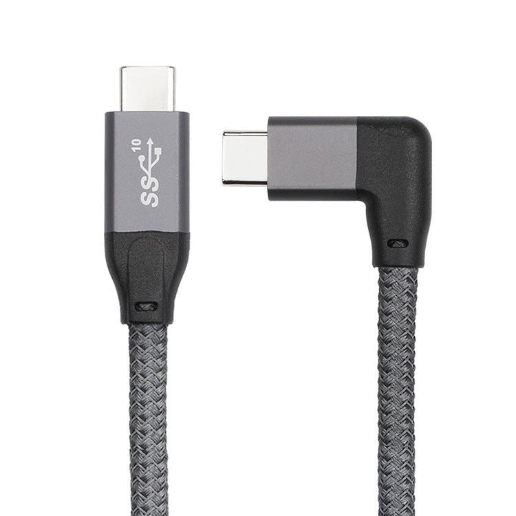 สายข้อมูล USB-C / Type-C แบบข้อศอก 100W เต็มฟังก์ชันพร้อม E-mark, 0.5 ม., 1 ม., 1.5 ม.