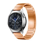 สายรัดนาฬิกาเหล็กลูกปัดเดี่ยวพร้อมหัวเข็มขัดแท้สำหรับ Samsung Smart Watch ขนาด 18 มม., 20 มม., 22 มม.