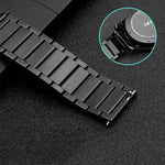 สายรัดนาฬิกาเหล็กลูกปัดเดี่ยวพร้อมหัวเข็มขัดแบบบัตเตอร์ฟลายสำหรับ Samsung Smart Watch ขนาด 18 มม., 20 มม., 22 มม.
