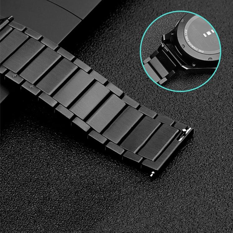 สายรัดนาฬิกาเหล็กลูกปัดเดี่ยวพร้อมหัวเข็มขัดแบบบัตเตอร์ฟลายสำหรับ Samsung Smart Watch ขนาด 18 มม., 20 มม., 22 มม.