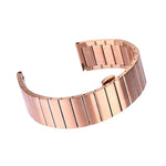 สายรัดนาฬิกาเหล็กลูกปัดเดี่ยวพร้อมหัวเข็มขัดแบบบัตเตอร์ฟลายสำหรับ Samsung Smart Watch ขนาด 18 มม., 20 มม., 22 มม.