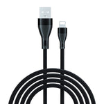 สายชาร์จและข้อมูล USB 3A เป็น 8 Pin ทอแบบถัก ADC-001 ความยาว 1 เมตรและ 2 เมตร
