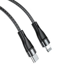 สายชาร์จและข้อมูลทอแบบถัก ADC-003 Type-C เป็น 8 Pin PD ชาร์จเร็ว ความยาว 1 เมตรและ 2 เมตร