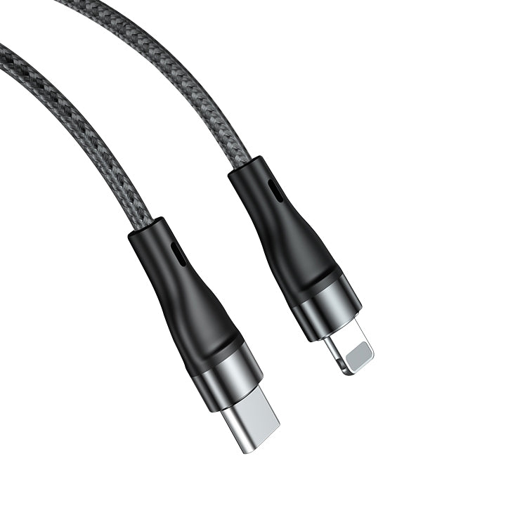 สายชาร์จและข้อมูลทอแบบถัก ADC-003 Type-C เป็น 8 Pin PD ชาร์จเร็ว ความยาว 1 เมตรและ 2 เมตร