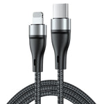 สายชาร์จและข้อมูลทอแบบถัก ADC-003 Type-C เป็น 8 Pin PD ชาร์จเร็ว ความยาว 1 เมตรและ 2 เมตร