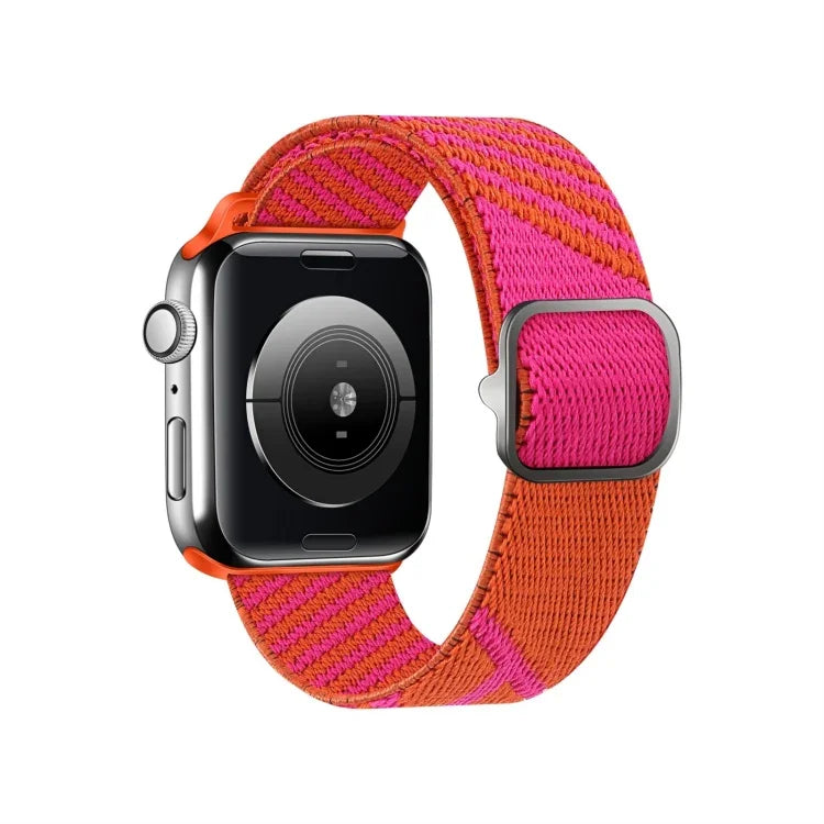 Two-color Nylon Braid Replacement Wrist Strap Watchband For Apple Watch Series, 7 41mm / 6&SE&5&4 40mm / 3&2&1 38mm, 7 45mm / 6&SE&5&4 44mm / 3&2&1 42mm
