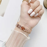 สายรัดข้อมือแบบเปลี่ยนได้โลหะประดับเพชรทรงสี่เหลี่ยมขนมเปียกปูนพร้อมเคส สำหรับ Apple Watch Series, สำหรับ Apple Watch Series 6 / 5 / 4 / Watch SE 40mm, สำหรับ Apple Watch Series 6 / 5 / 4 / Watch SE 44mm, 3 & 2 & 1 42mm, 3 & 2 & 1 38mm