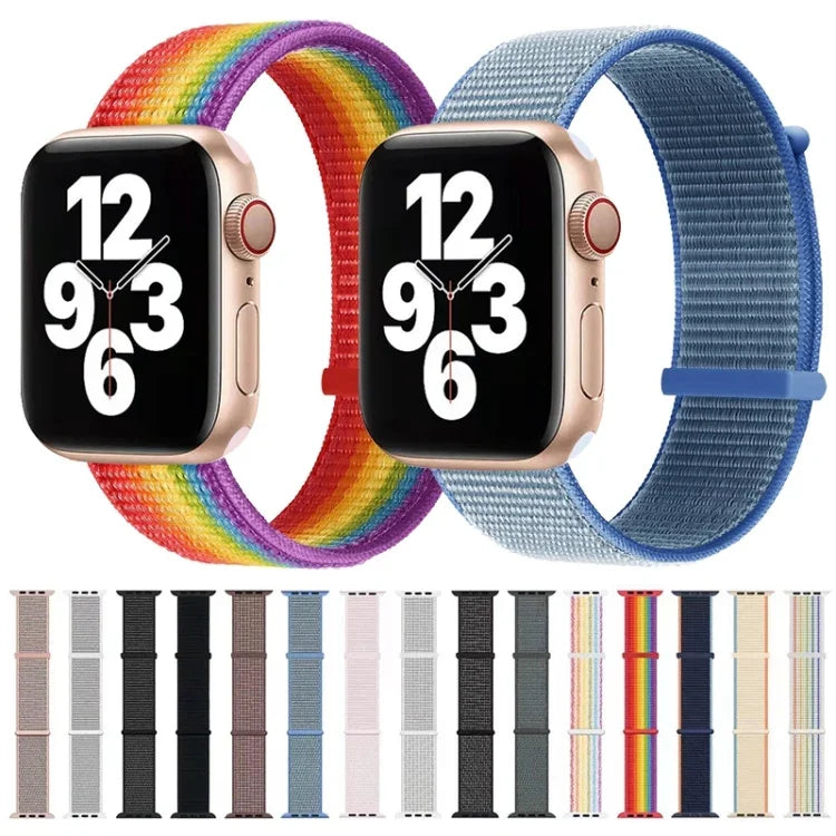 สายรัดนาฬิกาแบบเปลี่ยนได้สองส่วนแบบตีนตุ๊กแก สำหรับ Apple Watch Series, 7 41mm / 6&SE&5&4 40mm / 3&2&1 38mm, 7 45mm / 6&SE&5&4 44mm / 3&2&1 42mm