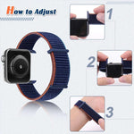 สายรัดนาฬิกาแบบเปลี่ยนได้สองส่วนแบบตีนตุ๊กแก สำหรับ Apple Watch Series, 7 41mm / 6&SE&5&4 40mm / 3&2&1 38mm, 7 45mm / 6&SE&5&4 44mm / 3&2&1 42mm