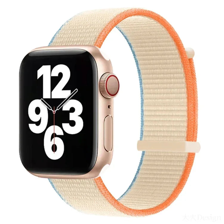 สายรัดนาฬิกาแบบเปลี่ยนได้สองส่วนแบบตีนตุ๊กแก สำหรับ Apple Watch Series, 7 41mm / 6&SE&5&4 40mm / 3&2&1 38mm, 7 45mm / 6&SE&5&4 44mm / 3&2&1 42mm