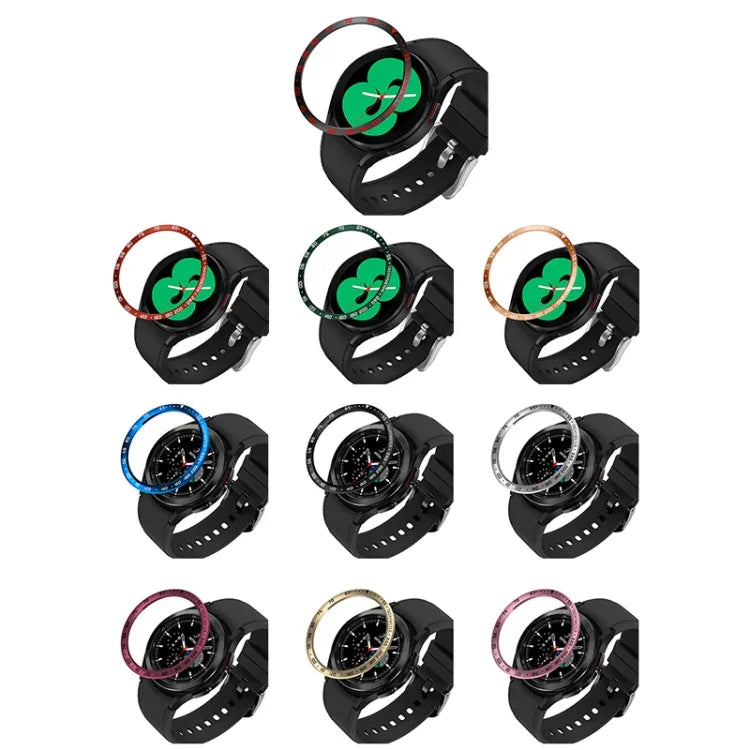 วงแหวนขอบเหล็กสำหรับนาฬิกาอัจฉริยะ รุ่น E สำหรับ Samsung Galaxy Watch4 Classic 42 มม. และ 46 มม.