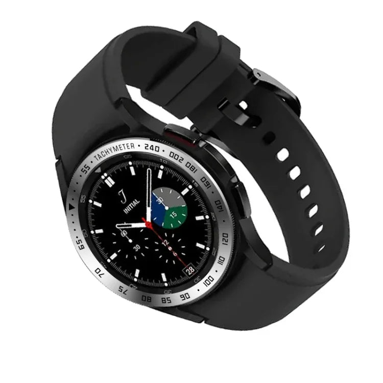 วงแหวนขอบเหล็กสำหรับนาฬิกาอัจฉริยะ รุ่น E สำหรับ Samsung Galaxy Watch4 Classic 42 มม. และ 46 มม.