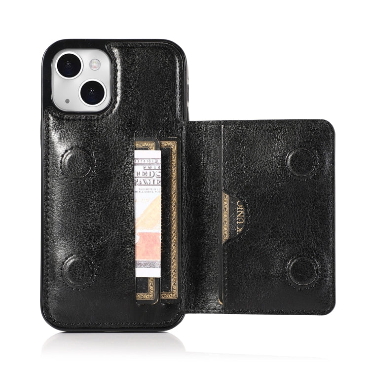 Shockproof PU + TPU Protective Case with Card Slots & Holder, For iPhone 13 mini, For iPhone 13, For iPhone 13 Pro, For iPhone 13 Pro Max