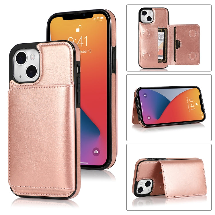 Shockproof PU + TPU Protective Case with Card Slots & Holder, For iPhone 13 mini, For iPhone 13, For iPhone 13 Pro, For iPhone 13 Pro Max