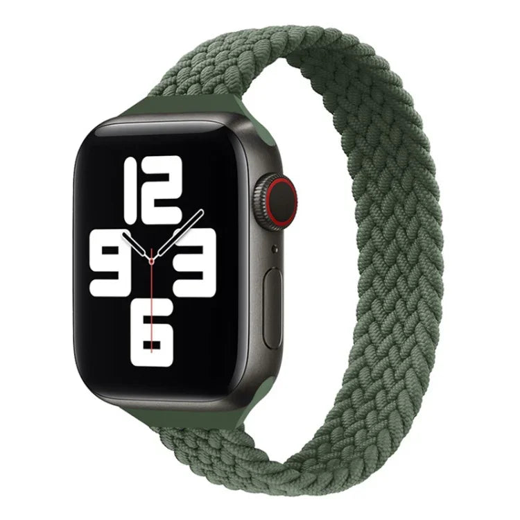 สายรัดนาฬิกาแบบถักไนลอนห่วงเดี่ยวขนาดเล็กสำหรับเอว สำหรับ Apple Watch Series, XS 130mm, XS 135mm, 7 41mm / 6&SE&5&4 40mm / 3&2&1 38mm