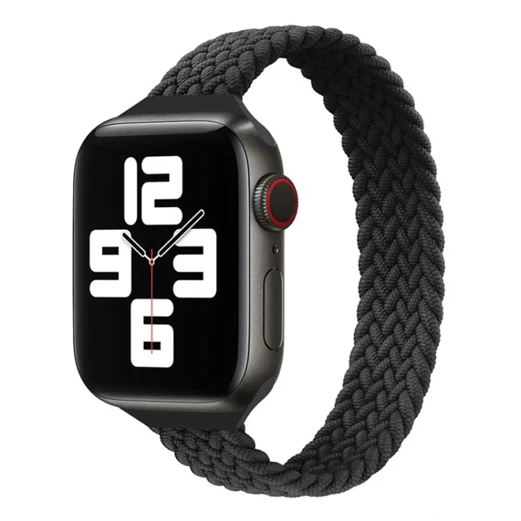 สายรัดนาฬิกาแบบถักไนลอนห่วงเดี่ยวขนาดเล็กสำหรับเอว สำหรับ Apple Watch Series, XS 130mm, XS 135mm, 7 41mm / 6&SE&5&4 40mm / 3&2&1 38mm