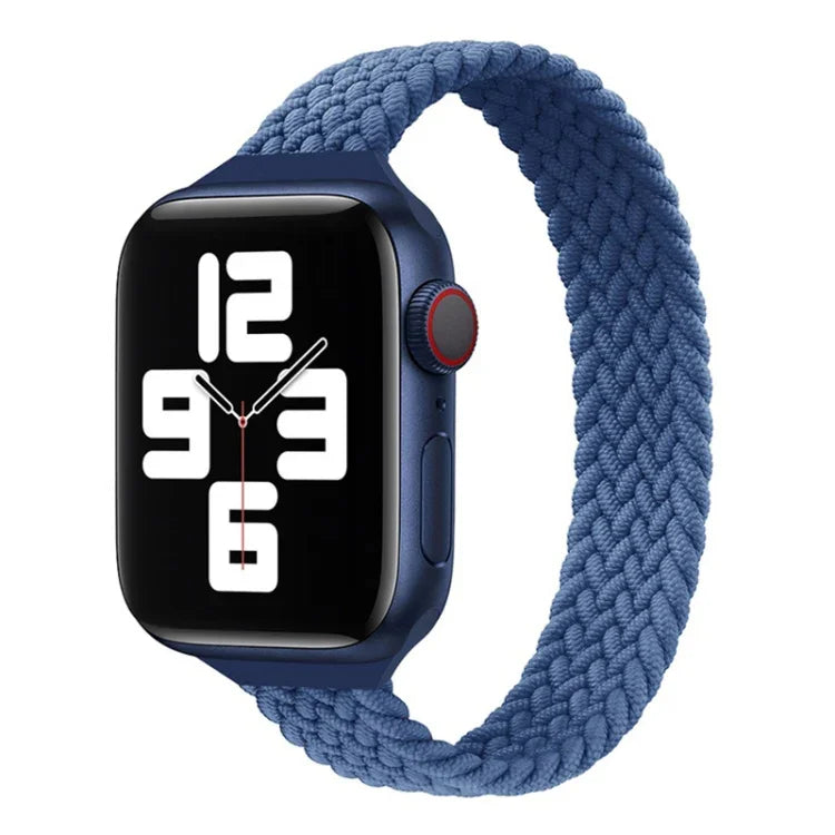 สายรัดนาฬิกาแบบถักไนลอนห่วงเดี่ยวขนาดเล็กสำหรับเอว สำหรับ Apple Watch Series, XS 130mm, XS 135mm, 7 41mm / 6&SE&5&4 40mm / 3&2&1 38mm
