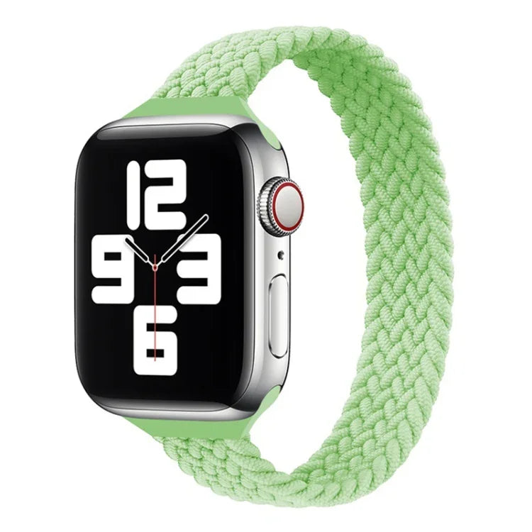 สายรัดนาฬิกาแบบถักไนลอนห่วงเดี่ยวขนาดเล็กสำหรับเอว สำหรับ Apple Watch Series, XS 130mm, XS 135mm, 7 41mm / 6&SE&5&4 40mm / 3&2&1 38mm