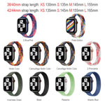 สายรัดนาฬิกาแบบถักไนลอนห่วงเดี่ยวขนาดเล็กสำหรับเอว สำหรับ Apple Watch Series, XS 130mm, XS 135mm, 7 41mm / 6&SE&5&4 40mm / 3&2&1 38mm
