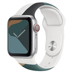 สายรัดนาฬิกาซิลิโคนแบบเปลี่ยนได้สีตัดกันซีรีส์ Morandi สำหรับ Apple Watch Series, 7 41mm / 6&SE&5&4 40mm / 3&2&1 38mm, 7 45mm / 6&SE&5&4 44mm / 3&2&1 42mm