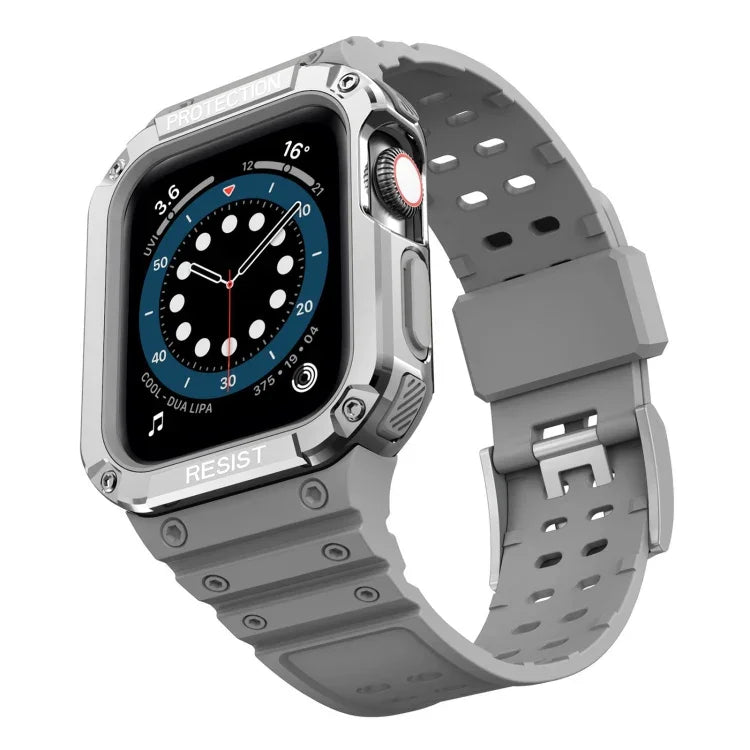 สายรัดนาฬิกาแบบซิลิโคนแบบบูรณาการสำหรับ Apple Watch Series, สำหรับ Apple Watch Series 9&8&7 45mm / SE&6&5&4 44mm / 3&2&1 42mm