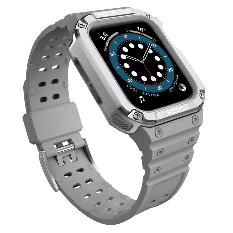 สายรัดนาฬิกาแบบซิลิโคนแบบบูรณาการสำหรับ Apple Watch Series, สำหรับ Apple Watch Series 9&8&7 45mm / SE&6&5&4 44mm / 3&2&1 42mm