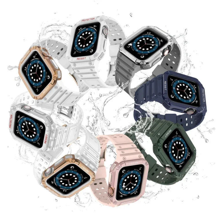 สายรัดนาฬิกาแบบซิลิโคนแบบบูรณาการสำหรับ Apple Watch Series, สำหรับ Apple Watch Series 9&8&7 45mm / SE&6&5&4 44mm / 3&2&1 42mm