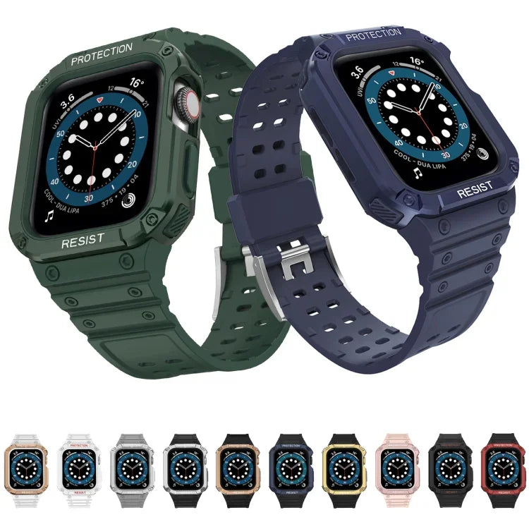 สายรัดนาฬิกาแบบซิลิโคนแบบบูรณาการสำหรับ Apple Watch Series, สำหรับ Apple Watch Series 9&8&7 45mm / SE&6&5&4 44mm / 3&2&1 42mm