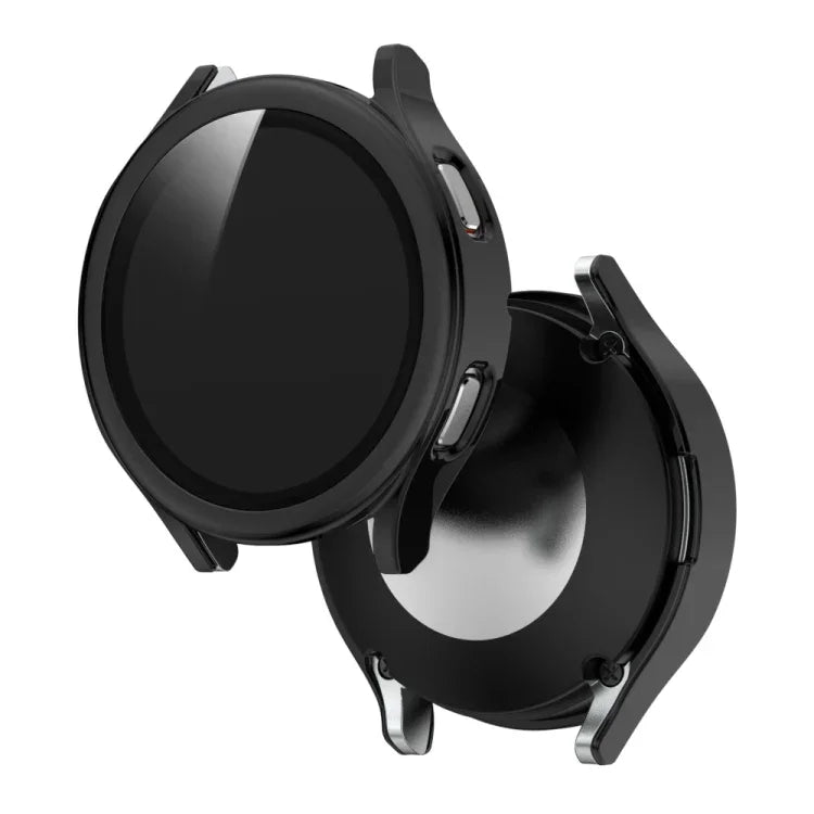 เคสป้องกันแบบรวม PC ชุบเคลือบ + ฟิล์มกระจกนิรภัย สำหรับ Samsung Galaxy Watch4 40 มม. และ 44 มม.