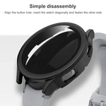 เคสป้องกันแบบรวม PC ชุบเคลือบ + ฟิล์มกระจกนิรภัย สำหรับ Samsung Galaxy Watch4 40 มม. และ 44 มม.