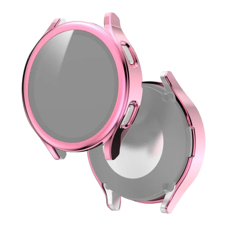 เคสป้องกันแบบรวม PC ชุบเคลือบ + ฟิล์มกระจกนิรภัย สำหรับ Samsung Galaxy Watch4 40 มม. และ 44 มม.