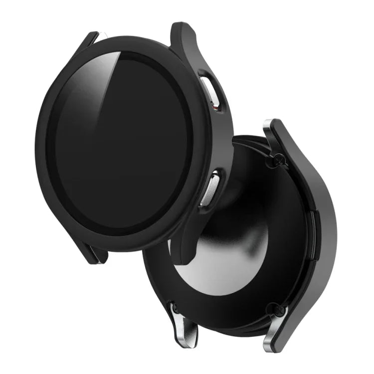 เคสป้องกันแบบรวม PC ผิวด้าน + ฟิล์มกระจกนิรภัย สำหรับ Samsung Galaxy Watch4 40 มม. และ 44 มม.