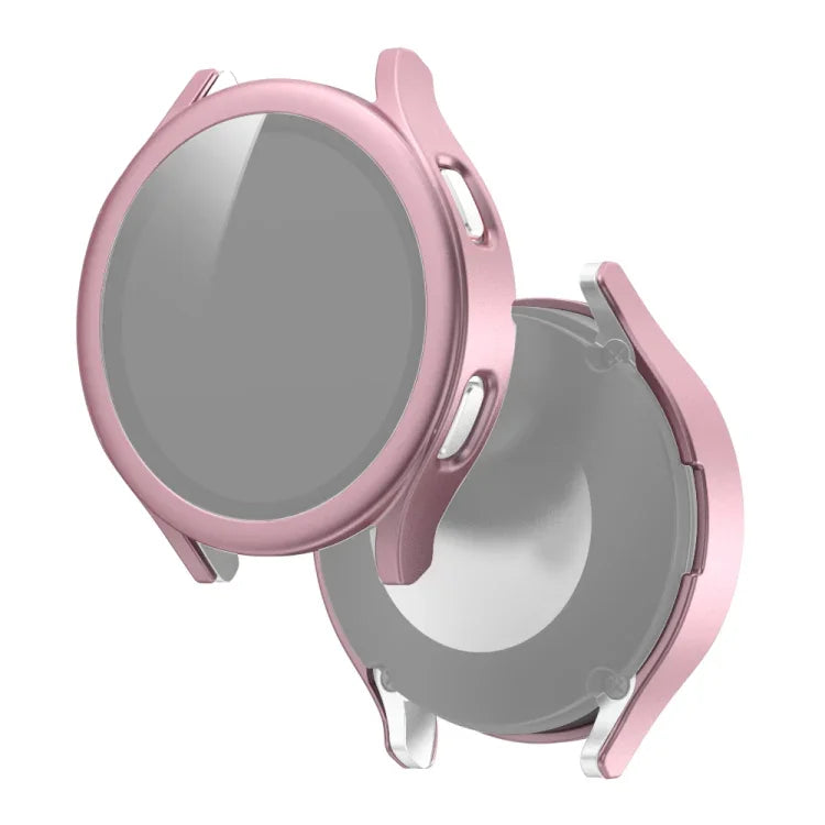 เคสป้องกันแบบรวม PC ผิวด้าน + ฟิล์มกระจกนิรภัย สำหรับ Samsung Galaxy Watch4 40 มม. และ 44 มม.