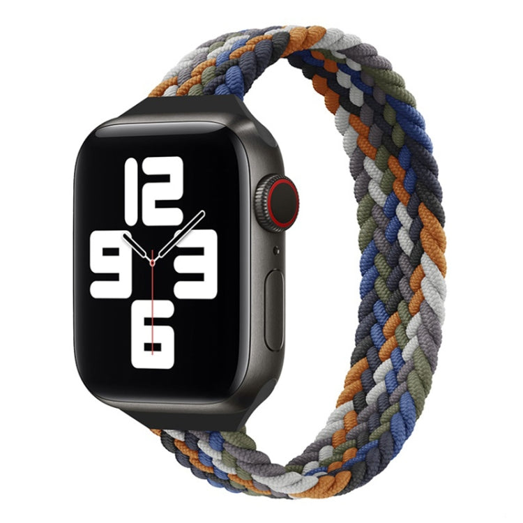 สายรัดนาฬิกาไนลอนถักแบบห่วงเดี่ยวสำหรับเอวเล็กสำหรับ Apple Watch Series 7 41mm / 6&SE&5&4 40mm / 3&2&1 38mm, S 135mm, M 145mm, L 155mm