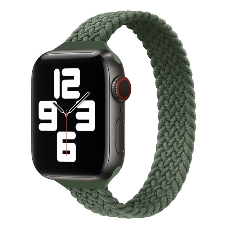 สายรัดนาฬิกาไนลอนถักแบบห่วงเดี่ยวสำหรับเอวเล็กสำหรับ Apple Watch Series 7 45mm / 6&SE&5&4 44mm / 3&2&1 42mm, S 145mm, M 155mm, L 165mm
