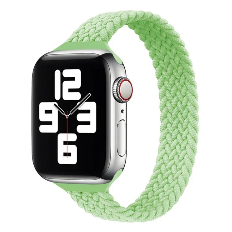 สายรัดนาฬิกาไนลอนถักแบบห่วงเดี่ยวสำหรับเอวเล็กสำหรับ Apple Watch Series 7 45mm / 6&SE&5&4 44mm / 3&2&1 42mm, S 145mm, M 155mm, L 165mm